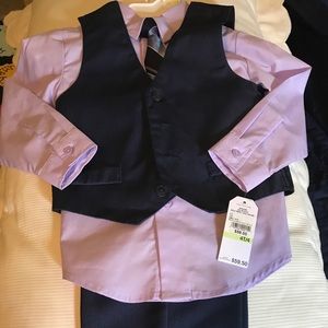 Nautica Kids 3Piece Suit Navy with tie